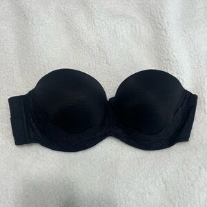 Victoria’s Secret Strapless Bra 36DD Black Body by Victoria EUC